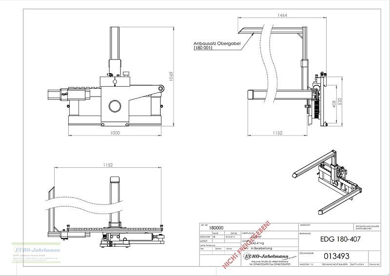 Frontstapler типа EURO-Jabelmann Kistendrehgerät FEM II, für Stapler, NEU, eigene Herstellung, Neumaschine в Itterbeck (Фотография 22)